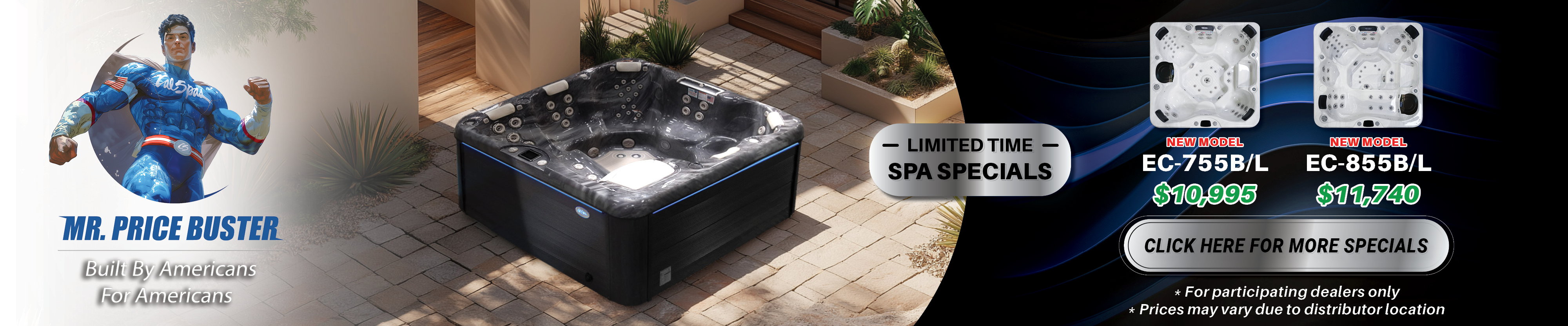 Calspas hot tub being used in a family setting - Dallas