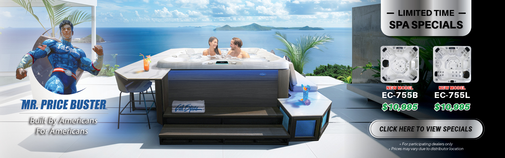Calspas hot tub being used in a family setting - Dallas