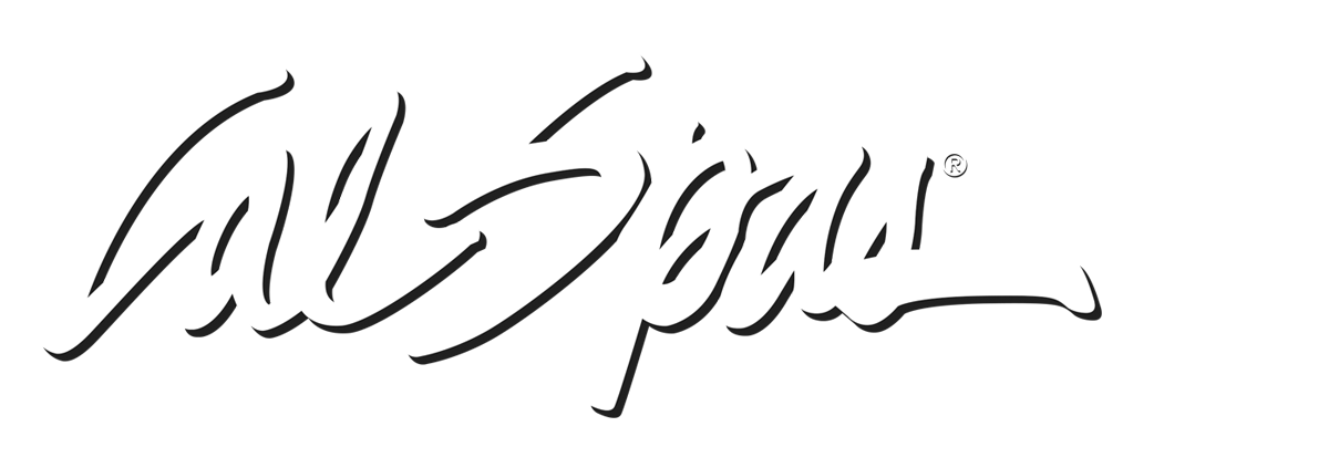 Calspas White logo hot tubs spas for sale Dallas